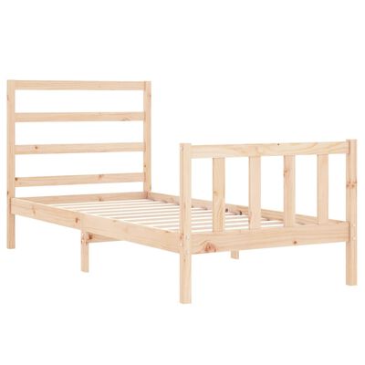 vidaXL Bed Frame without Mattress 90x190 cm Single Solid Wood Pine