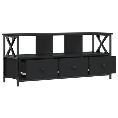 vidaXL TV Cabinet Black 102x33x45 cm Engineered Wood&Iron