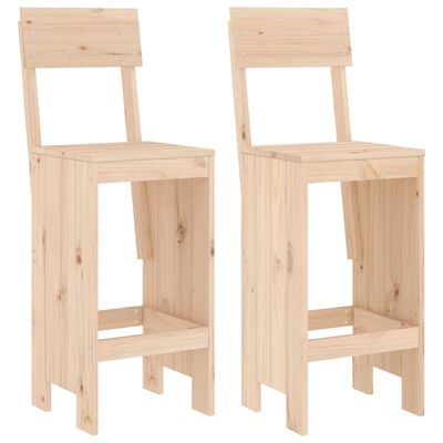 vidaXL Bar Stools 2 pcs 40x48.5x115.5 cm Solid Wood Pine