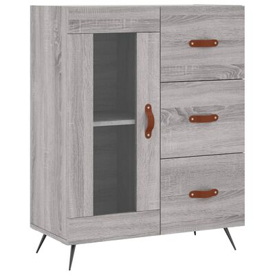 vidaXL Highboard Grey Sonoma 69.5x34x180 cm Engineered Wood