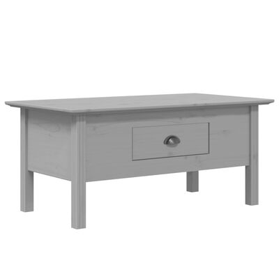 vidaXL Coffee Table BODO Grey 100x55x45 cm Solid Wood Pine