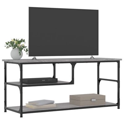 vidaXL TV Cabinet Grey Sonoma 103x38x46.5 cm Engineered Wood and Steel