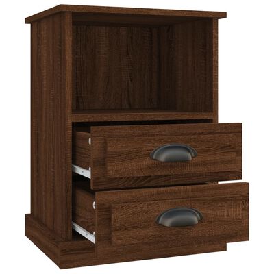 vidaXL Bedside Cabinets 2 pcs Brown Oak 43x36x60 cm