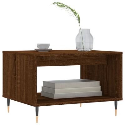 vidaXL Coffee Table Brown Oak 60x50x40 cm Engineered Wood