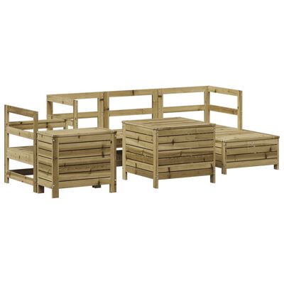 vidaXL 7 Piece Garden Sofa Set Impregnated Wood Pine