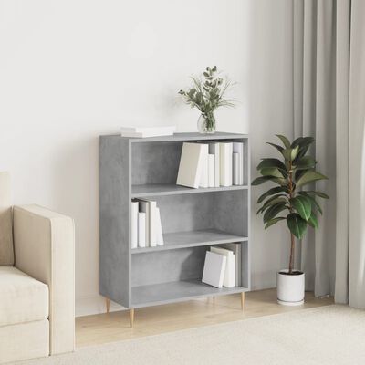 vidaXL Bookcase Concrete Grey 69.5x32.5x90 cm Engineered Wood