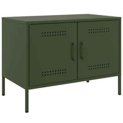 vidaXL TV Cabinet Olive Green 68x39x50.5 cm Steel