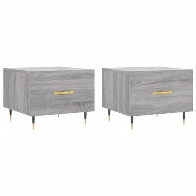 vidaXL Coffee Tables 2 pcs Grey Sonoma 50x50x40 cm Engineered Wood