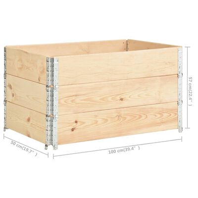 vidaXL Pallet Collars 3 pcs 50x100 cm Solid Pine Wood