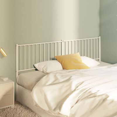 vidaXL Metal Headboard White 180 cm