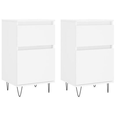 vidaXL Sideboards 2 pcs White 40x35x70 cm Engineered Wood