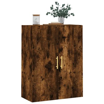 vidaXL Wall Mounted Cabinet Smoked Oak 69.5x34x90 cm