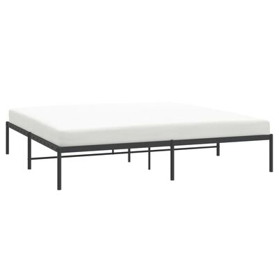 vidaXL Metal Bed Frame without Mattress Black 193x203 cm