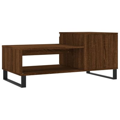 vidaXL Coffee Table Brown Oak 100x50x45 cm Engineered Wood