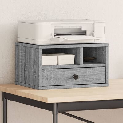 vidaXL Printer Stand Grey Sonoma 40x32x22,5 cm Engineered Wood