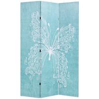 vidaXL Folding Room Divider 120x170 cm Butterfly Blue