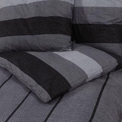 vidaXL Duvet Cover Set Dark Grey 260x240 cm Cotton