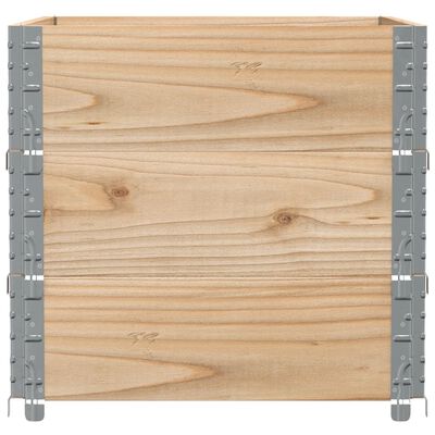 vidaXL Pallet Collars 3 pcs Grey 100x50 cm Solid Wood Pine