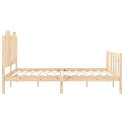 vidaXL Bed Frame without Mattress King Size Solid Wood Pine