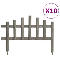 vidaXL Lawn Edgings 10 pcs Firwood 4.4 m