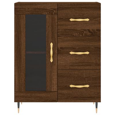 vidaXL Highboard Brown Oak 69.5x34x180 cm Engineered Wood