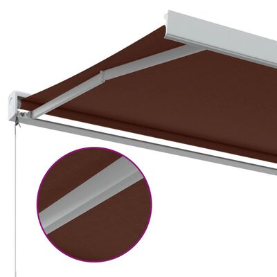 vidaXL Manual Retractable Awning Burgundy 400x300 cm