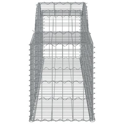 vidaXL Arched Gabion Baskets 2 pcs 300x50x60/80 cm Galvanised Iron