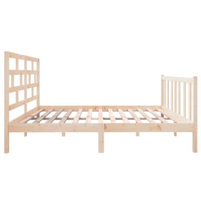 vidaXL Bed Frame without Mattress Solid Wood 140x190 cm (810062+814194)