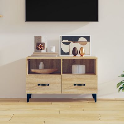 vidaXL TV Cabinet Sonoma Oak 80x36x50 cm Engineered Wood