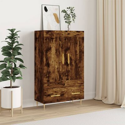 vidaXL Highboard Smoked Oak 69.5x31x115 cm Engineered Wood