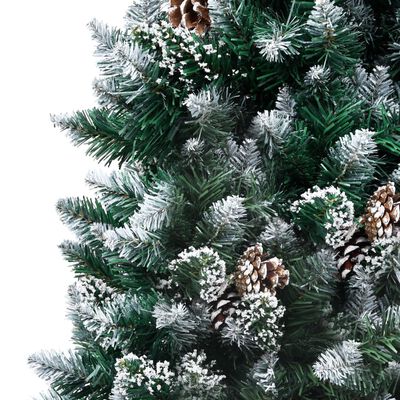 vidaXL Artificial Christmas Tree with Pine Cones and White Snow 150 cm