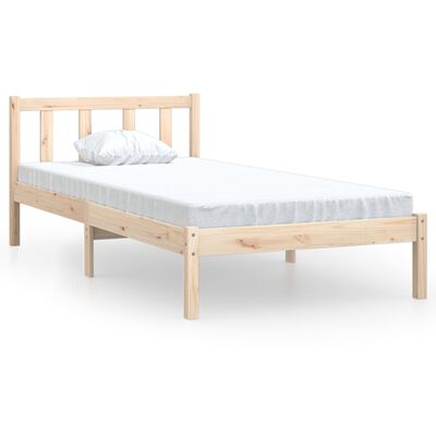 vidaXL Bed Frame without Mattress Solid Wood 100x200 cm