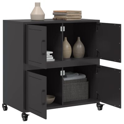 vidaXL Sideboard Black 68x39x72 cm Steel