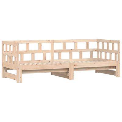 vidaXL Daybed with Trundle without Mattress 80x200 cm Solid Wood