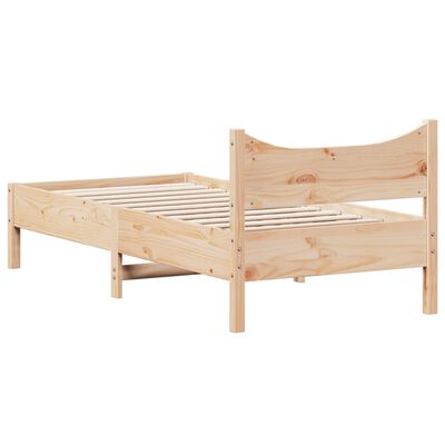 vidaXL Bed Frame without Mattress 100x200 cm Solid Wood Pine