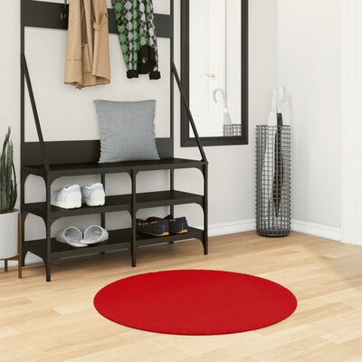 vidaXL Rug OVIEDO Short Pile Red Ø 80 cm