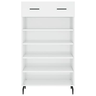 vidaXL Shoe Cabinet High Gloss White 60x35x105 cm Engineered Wood