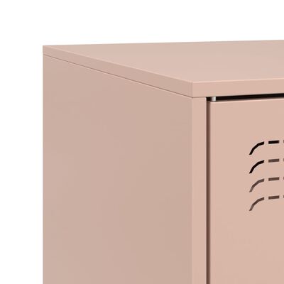 vidaXL TV Cabinet Pink 67x39x44 cm Steel