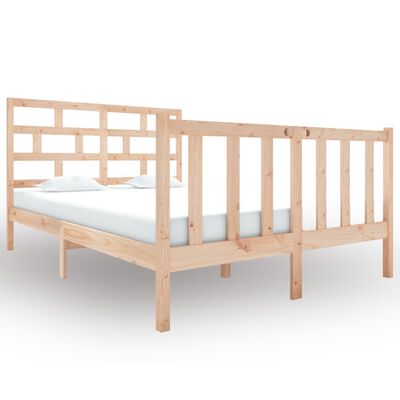 vidaXL Bed Frame without Mattress Solid Wood Pine Small Double