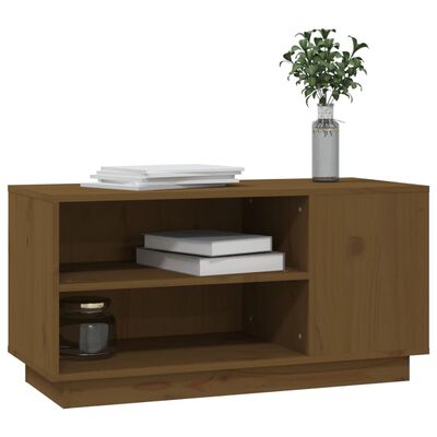 vidaXL TV Cabinet Honey Brown 80x35x40.5 cm Solid Wood Pine