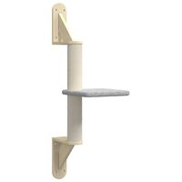 vidaXL Wall-mounted Cat Tree with Scratching Post Light Grey 85.5 cm