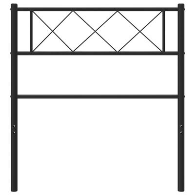 vidaXL Metal Headboard Black 80 cm