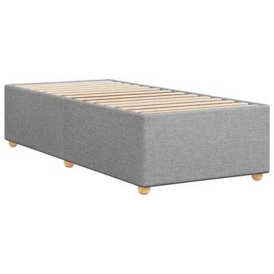 vidaXL Bed Frame without Mattress Light Grey 100x200 cm Fabric