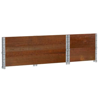 vidaXL Pallet Collars 2 pcs Brown 100x50 cm Solid Wood Pine