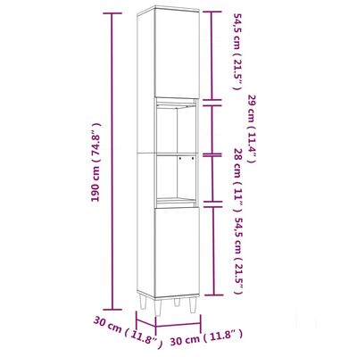 vidaXL 3 Piece Bathroom Furniture Set High Gloss White Engineered Wood