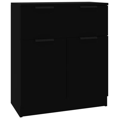 vidaXL Sideboards 3 pcs Black Engineered Wood