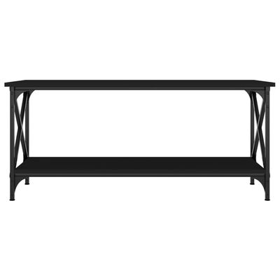 vidaXL Coffee Table Black 100x45x45 cm Engineered Wood and Iron