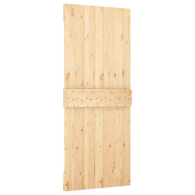 vidaXL Sliding Door with Hardware Set 80x210 cm Solid Wood Pine