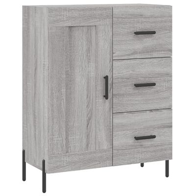 vidaXL Sideboard Grey Sonoma 69.5x34x90 cm Engineered Wood