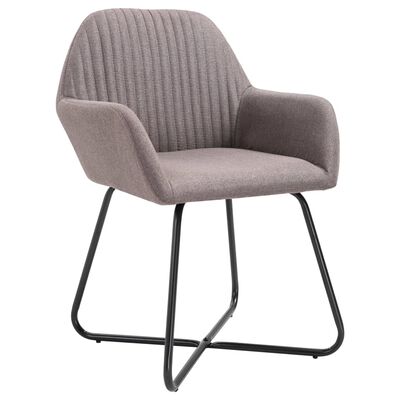 vidaXL Dining Chairs 2 pcs Taupe Fabric